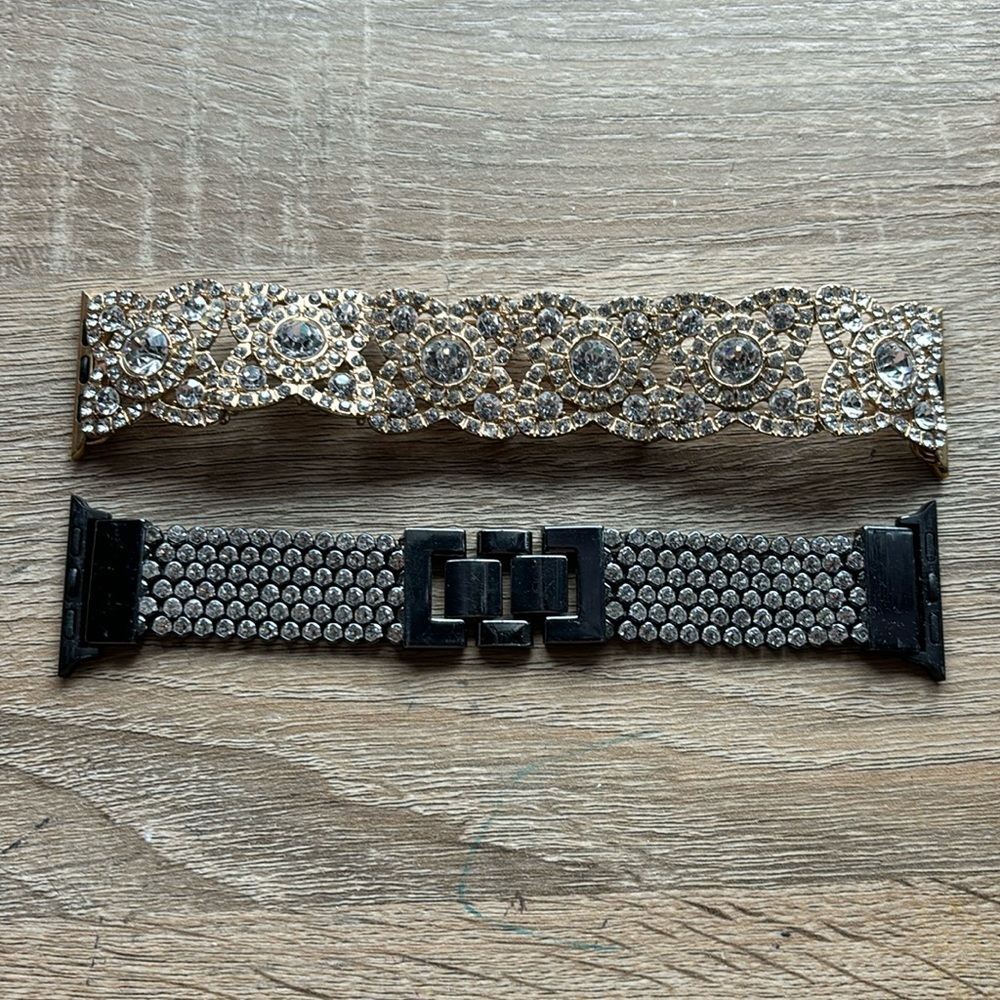 Apple Watch Gold and Silver Rhinestones Band